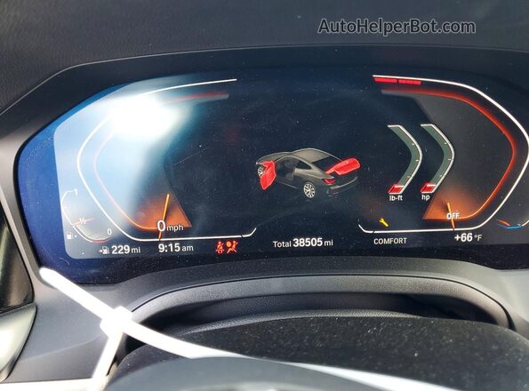 WBA53AP01NCK65795 2022 BMW 4 SERIES Blue ხელსაწყოთა პანელის ხედი