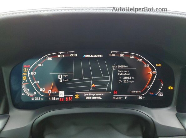 WBA53AT04MCG16268 2021 BMW M4 White Вид щитка приладів