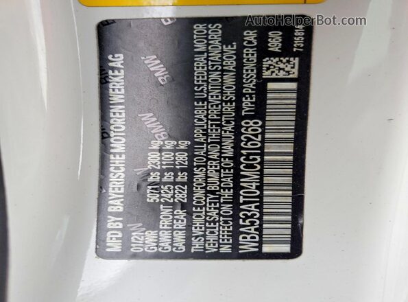 WBA53AT04MCG16268 2021 BMW M4 White Вид підкапотного простору