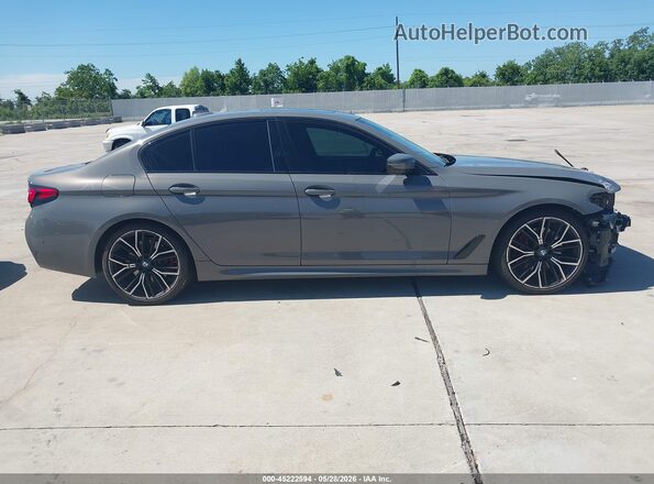 WBA53BH00MCF08129 2021 BMW 5 SERIES Gray უკანა სალონის ხედი