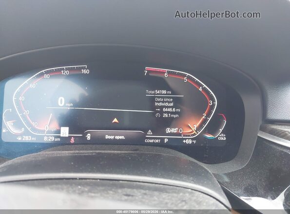 WBA53BH03MCF18296 2021 BMW 5 SERIES Blue Вид задніх сидінь