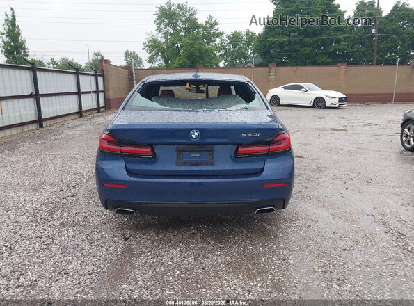 WBA53BH03MCF18296 2021 BMW 5 SERIES Blue 