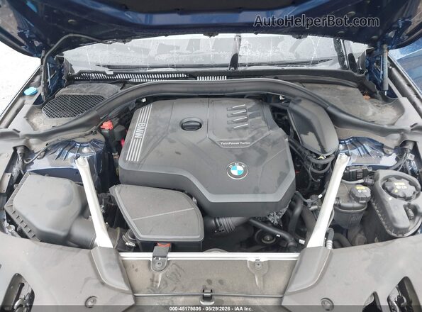 WBA53BH03MCF18296 2021 BMW 5 SERIES Blue Вид ззаду