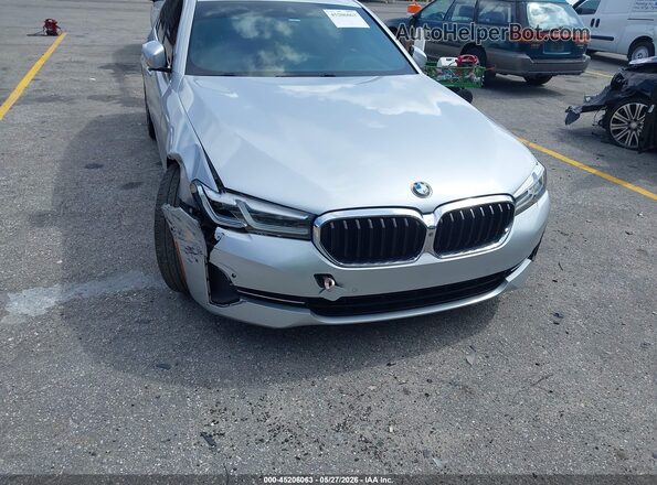 WBA53BH06MWW95193 2021 BMW 5 SERIES Silver Vista frontal