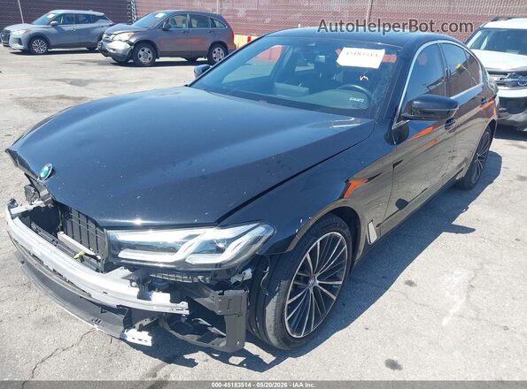 WBA53BH09MWW99352 2021 BMW 5 SERIES Black Przód lewy