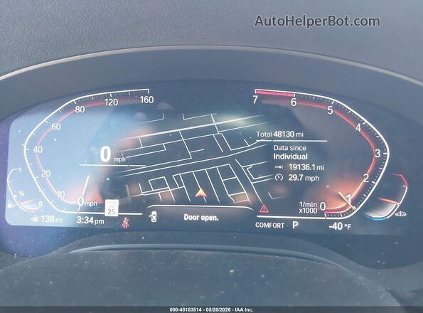 WBA53BH09MWW99352 2021 BMW 5 SERIES Black Widok tylnych siedzeń