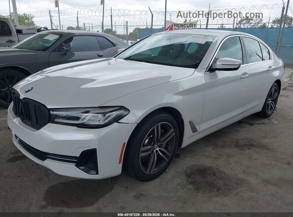 WBA53BH09MWX22242 2021 BMW 5 SERIES White Front left