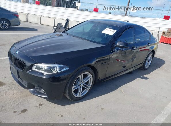 WBA5A5C52GG353958 2016 BMW 5 SERIES Black Передня ліва чверть
