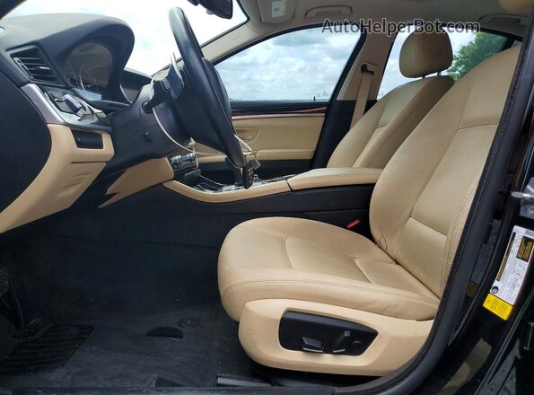 WBA5A5C53GG348378 2016 BMW 5 SERIES Black Widok wnętrza z przodu