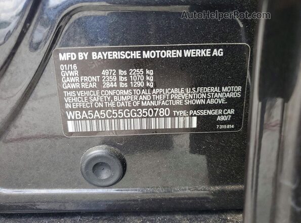 WBA5A5C55GG350780 2016 BMW 7 SERIES Black 