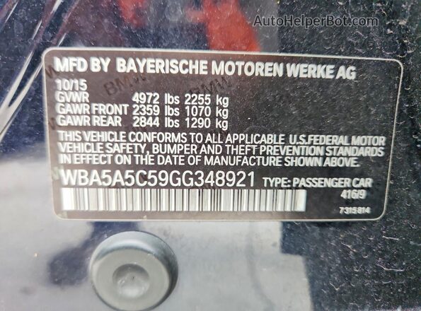 WBA5A5C59GG348921 2016 BMW 7 SERIES Blue 