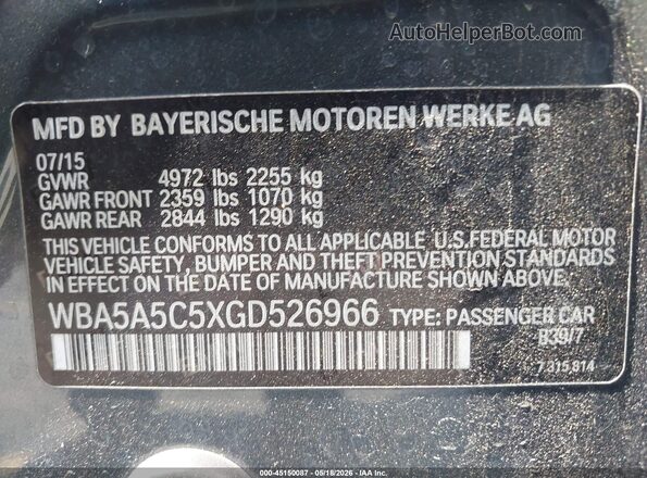 WBA5A5C5XGD526966 2016 BMW 7 SERIES Gray 