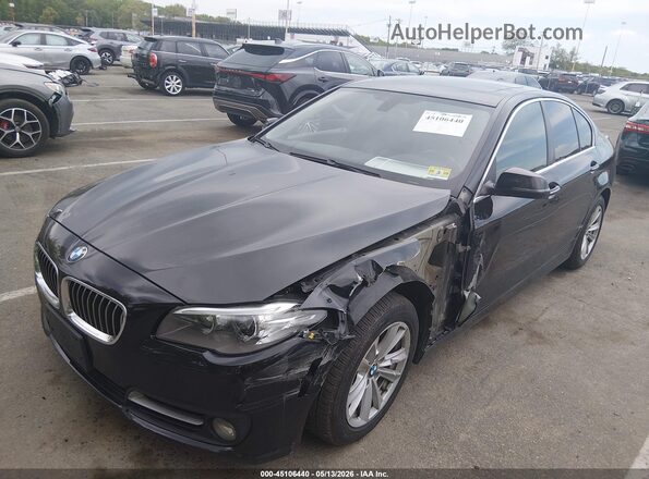 WBA5A5C5XGD527535 2016 BMW 5 SERIES Black წინა მარცხენა ხედი სამი მეოთხედიდან