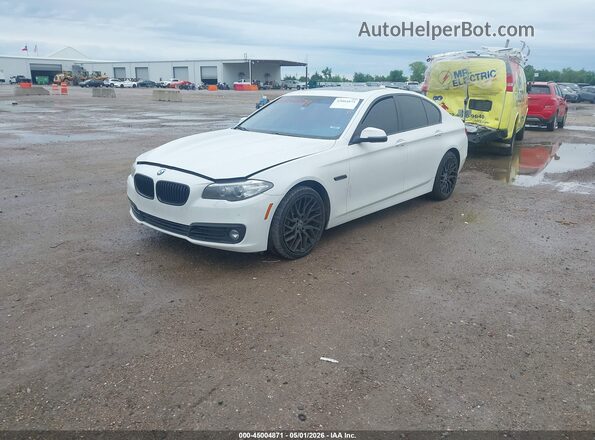 WBA5A7C50GG149350 2016 BMW 5 SERIES White წინა მარცხენა ხედი სამი მეოთხედიდან