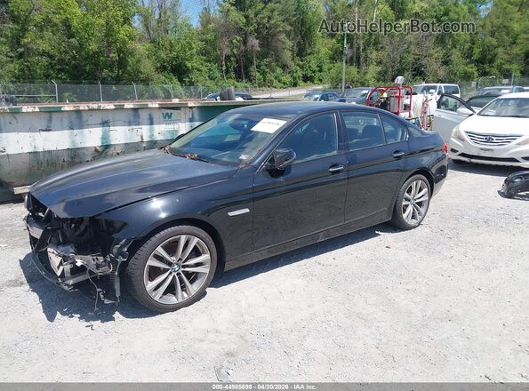 WBA5A7C5XGG643943 2016 BMW 5 SERIES Black Առջևի ձախ երեք քառորդ տեսարան