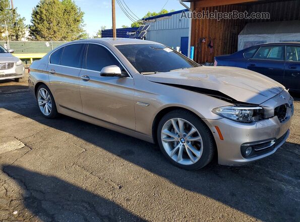 WBA5B3C55GG258182 2016 BMW 5 SERIES Gold Delantero derecho