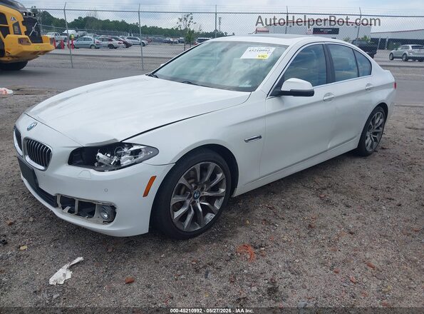WBA5B3C59GD549897 2016 BMW 5 SERIES White Vista tres cuartos delantera izquierda