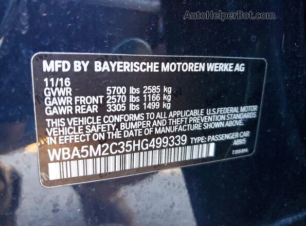 WBA5M2C35HG499339 2017 BMW 7 SERIES Black 