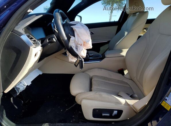 WBA5R1C53KAJ99676 2019 BMW 3 SERIES Blue Vista interior delantera