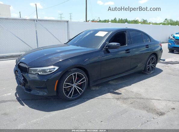 WBA5R7C55KAE82621 2019 BMW 3 SERIES Black Առջևի ձախ երեք քառորդ տեսարան
