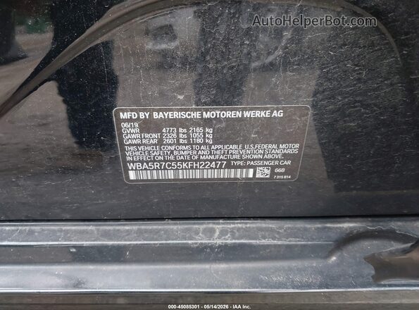 WBA5R7C55KFH22477 2019 BMW 7 SERIES Черный Вид подкапотного пространства