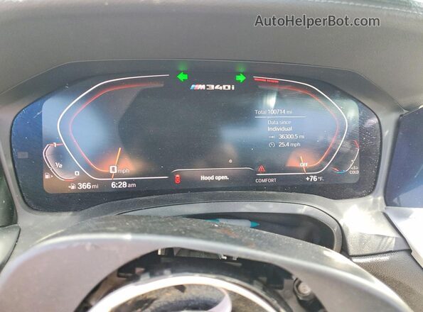 WBA5U7C05LFH50607 2020 BMW M3 Black ხელსაწყოთა პანელის ხედი