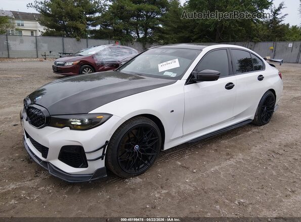 WBA5U9C00LAF54809 2020 BMW 3 SERIES White Առջևի ձախ երեք քառորդ տեսարան