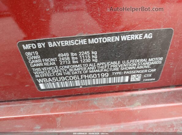 WBA5U9C06LFH60199 2020 BMW M3 Orange Вид підкапотного простору