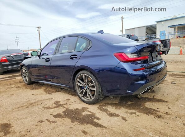 WBA5U9C07LAF54533 2020 BMW M3 Синий Задняя левая четверть