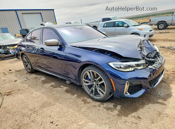 WBA5U9C07LAF54533 2020 BMW M3 Синий Передняя правая четверть