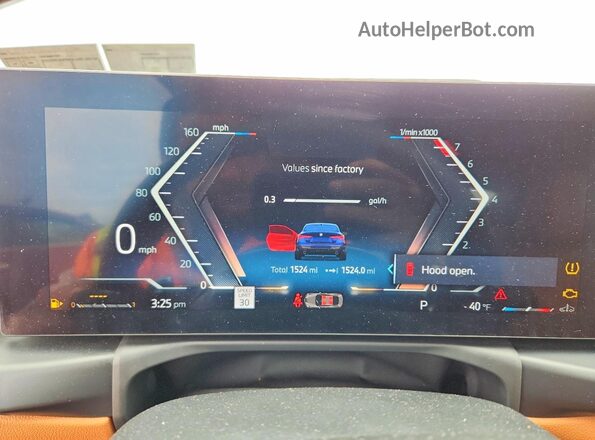 WBA63DA06TCV27290 2026 BMW 4 SERIES Blue Instrument cluster view