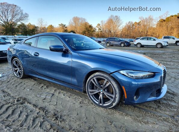 WBA73AP01MCF41418 2021 BMW 4 SERIES Blue Передня права чверть