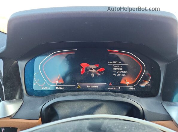 WBA73AP01MCF41418 2021 BMW 4 SERIES Blue Вид щитка приладів