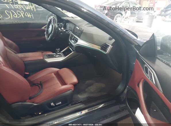 WBA73AP01NCK70844 2022 BMW 4 SERIES Dark Blue Вид салону спереду