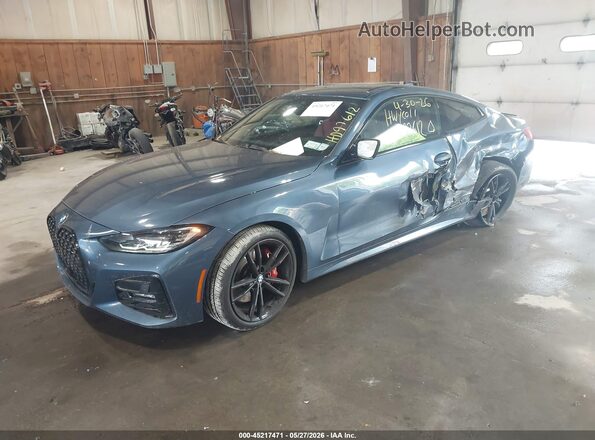 WBA73AP01NCK70844 2022 BMW 4 SERIES Dark Blue Передня ліва чверть