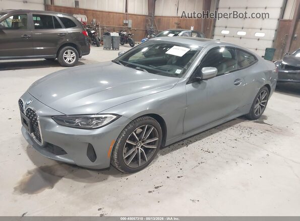 WBA73AP02MCG97144 2021 BMW 4 SERIES Gray Передня ліва чверть