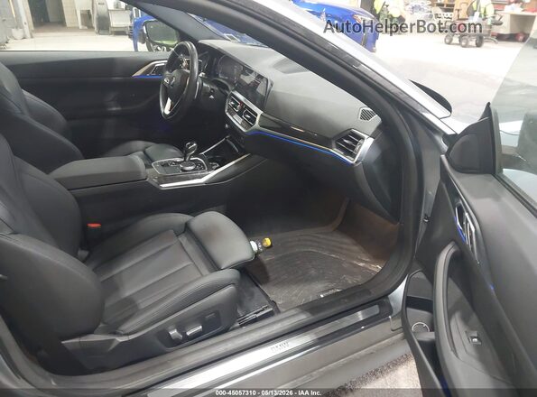 WBA73AP02MCG97144 2021 BMW 4 SERIES Gray Вид салону спереду