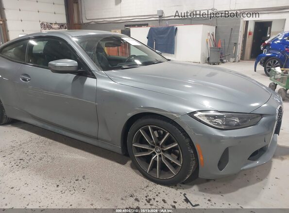 WBA73AP02MCG97144 2021 BMW 4 SERIES Gray Вид спереду