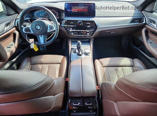 WBA73BJ05MCH33682 2021 BMW 5 SERIES White წინა პანელის ხედი