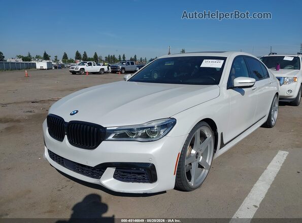 WBA7F0C50HGM20989 2017 BMW 7 SERIES White Առջևի ձախ երեք քառորդ տեսարան