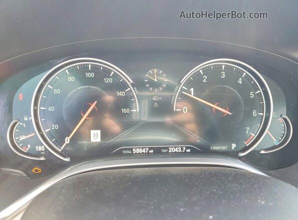WBA7F0C52HGM21173 2017 BMW 7 SERIES Silver Widok zestawu wskaźników