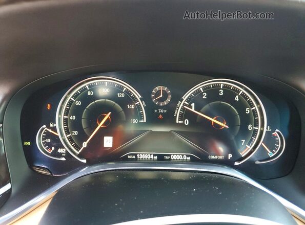 WBA7F2C57JG423745 2018 BMW 7 SERIES Black Instrument cluster view