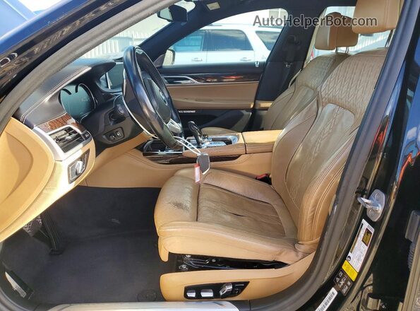 WBA7F2C57JG423745 2018 BMW 7 SERIES Black Front interior view