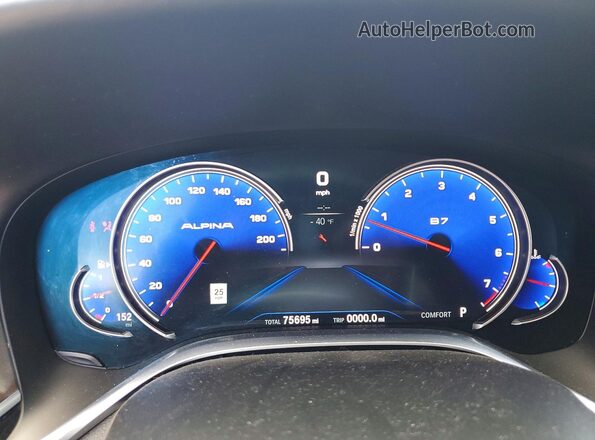 WBA7F2C5XJG856346 2018 BMW ALPINA Black Вид щитка приладів
