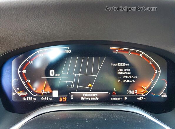WBA7T2C01LGL17923 2020 BMW 7 SERIES Black Вид щитка приладів