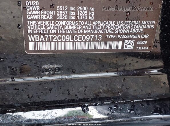 WBA7T2C09LCE09713 2020 BMW 7 SERIES Black Vista del compartimento del motor