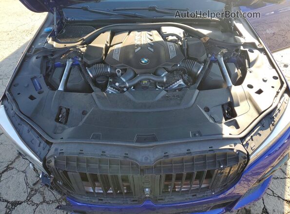 WBA7U2C07MCE93142 2021 BMW 7 SERIES Синий Вид задней части салона