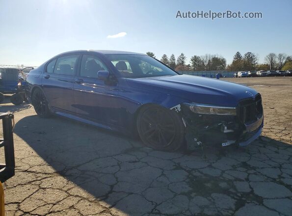 WBA7U2C07MCE93142 2021 BMW 7 SERIES Синий Передняя правая четверть