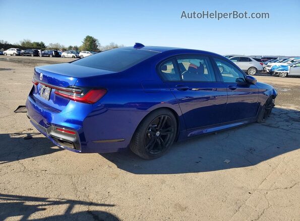 WBA7U2C07MCE93142 2021 BMW 7 SERIES Синий Задняя правая четверть