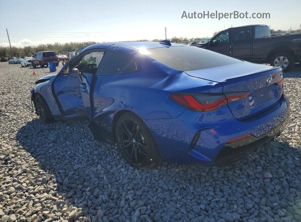 WBA83AP0XNCK23977 2022 BMW M4 Blue Trasero izquierdo